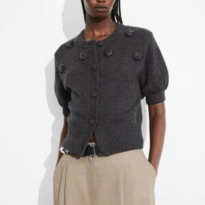 NWTS & Other Stories Beaded Merino Cardigan